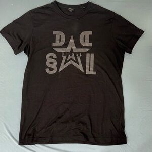 Diesel Black Graphic T-Shirt for Men